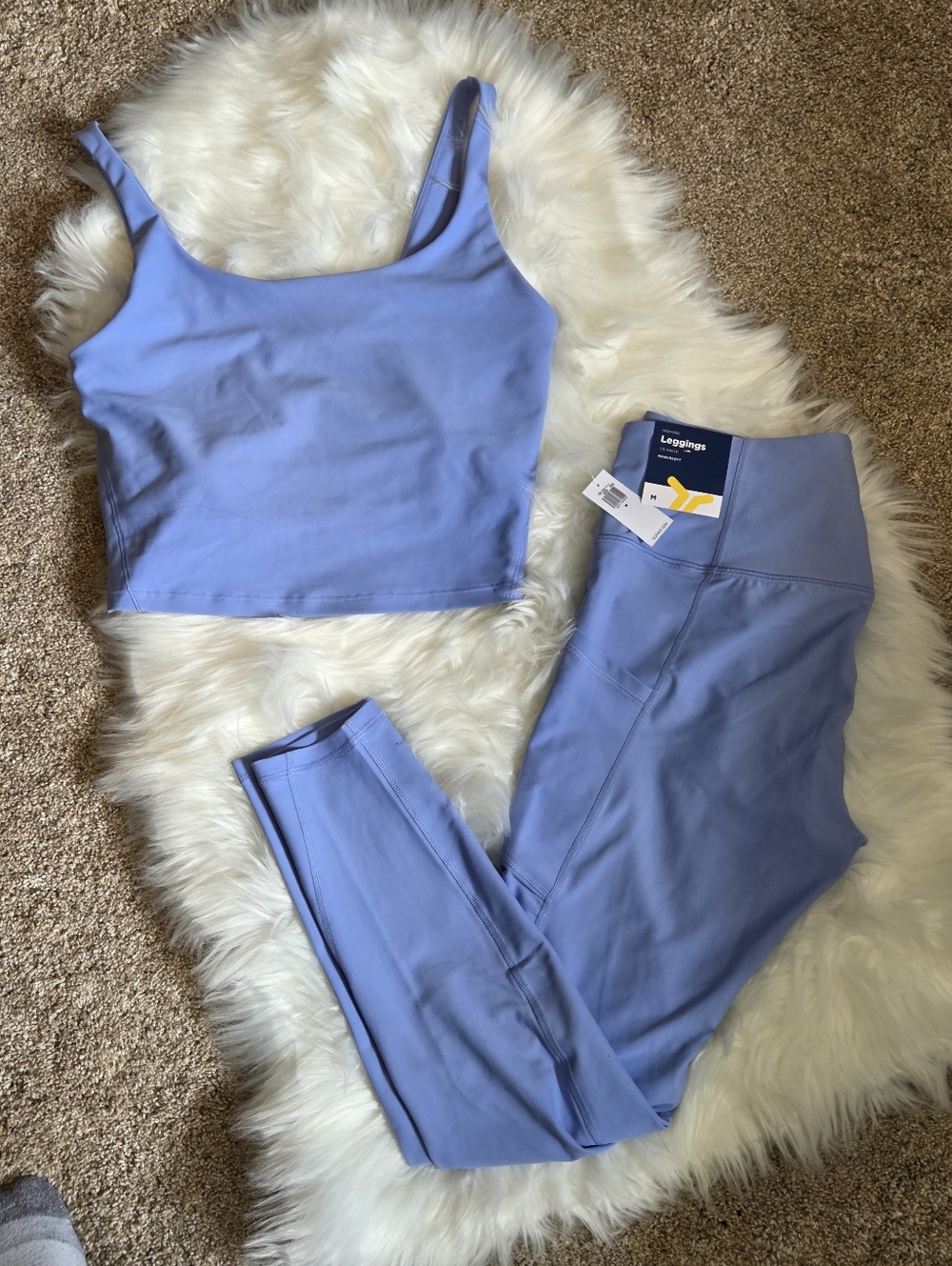 Old Navy Light Blue Powersoft Leggings and Tank Set